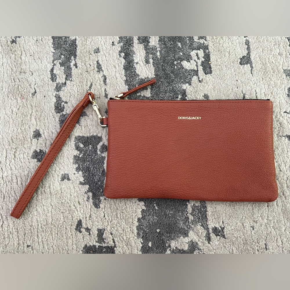 Doris&Jacky Faux Leather Wristlet